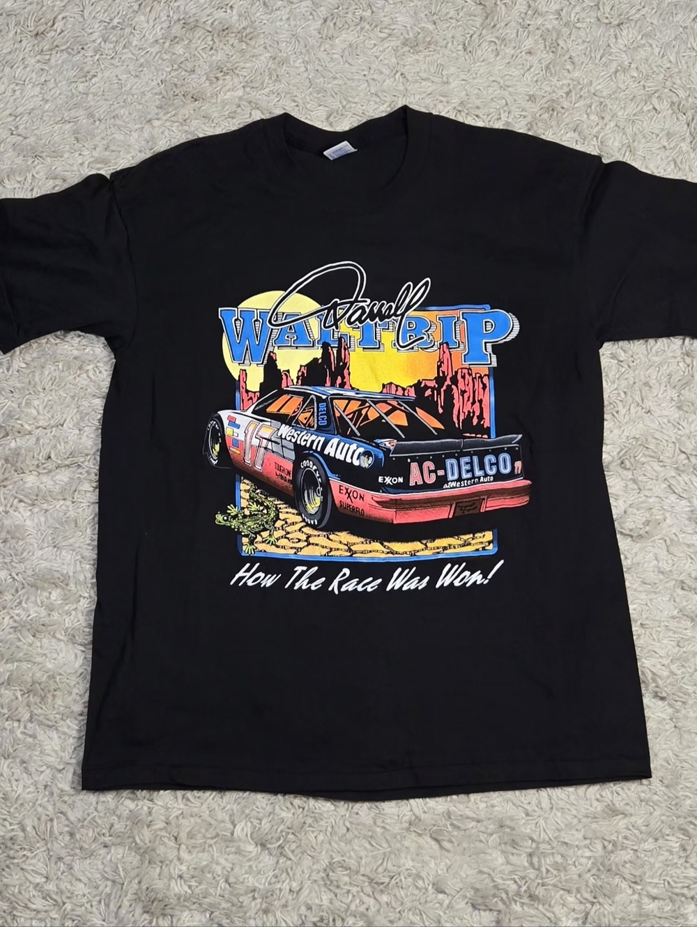 VTG 90s Nascar Waltrip AC Delco Racing Graphic Tee Boxy XL